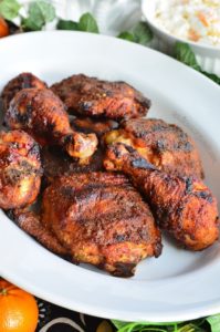 Barbecued Dry­ Rubbed Chicken