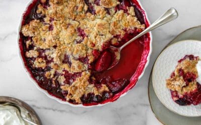 Crumb-Topped Plum Crisp