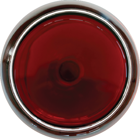 glass of red wine top view