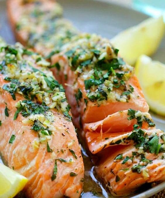 Garlic Herb Roasted Salmon