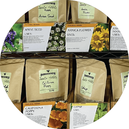 Organic tea selection at Farmers Fresh