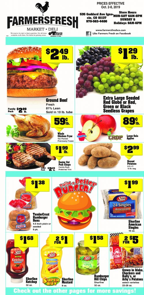 Farmers Fresh Weekly Sale, October 28, 2019 Farmers Fresh Market