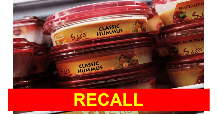 Recall issued on ALL Sabra Hummus